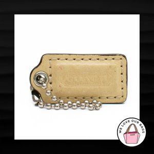 1.5" Small COACH TAUPE TAN LEATHER KEY FOB CHARM K